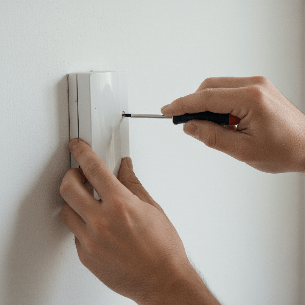 Fachmann beim Klingel anschließen